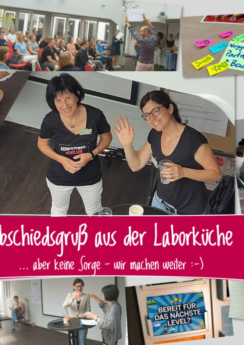 Collage aus Foto von Veranstatungen im Laufe des Verwaltungsrebellen-Labors